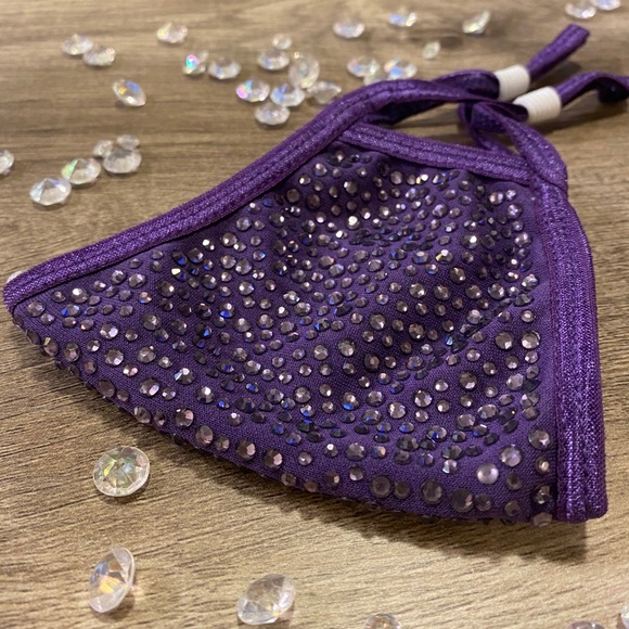 ✨#19 Amethyst✨Crystal Bling Face Mask - Picture 2 of 11